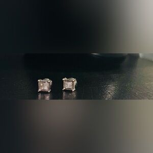diamond earrings studs 10K white gold